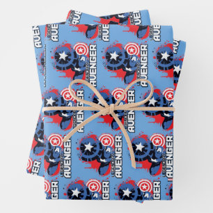 Captain America Legendary Avenger Wrapping Paper Sheet