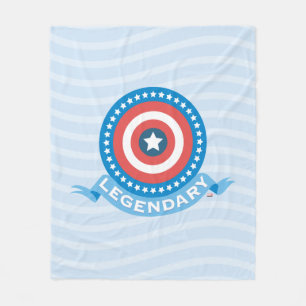 Captain America "Legendary" Patriotic Shield Fleece Blanket