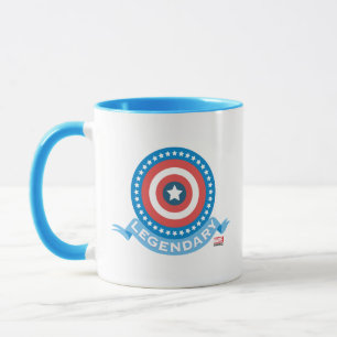 Captain America "Legendary" Patriotic Shield Mug