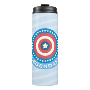 Captain America "Legendary" Patriotic Shield Thermal Tumbler