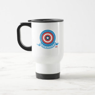 Captain America "Legendary" Patriotic Shield Travel Mug