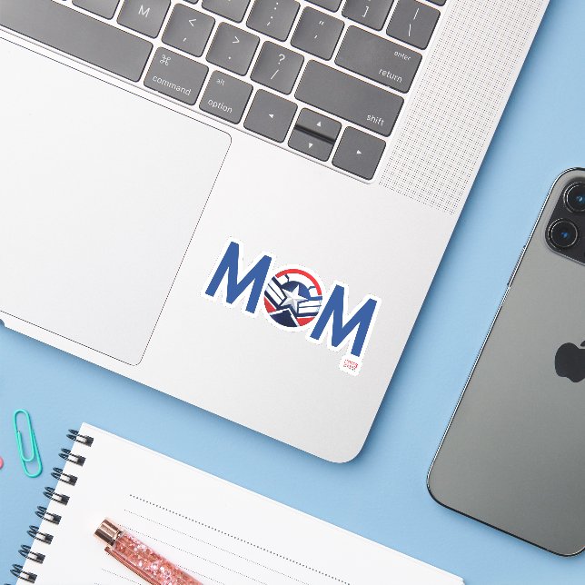 Captain America Mom (Laptop w/ iPhone)