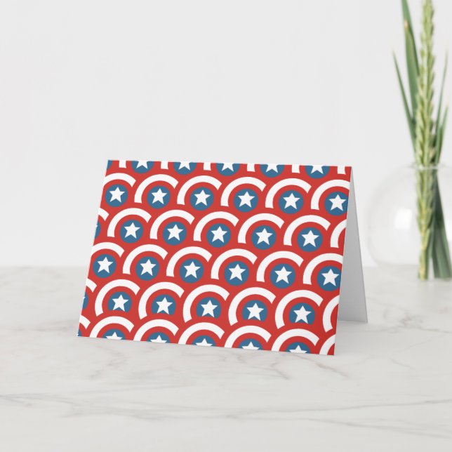 Captain America Overlapping Shield Pattern Card (Front)