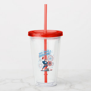Captain America "Red, White, & Awesome!" Acrylic Tumbler