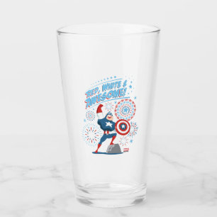Captain America "Red, White, & Awesome!" Glass