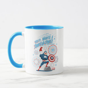 Captain America "Red, White, & Awesome!" Mug
