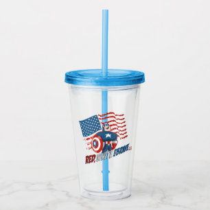 Captain America Red, White, & Brave Acrylic Tumbler