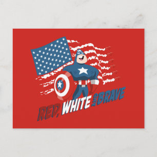 Captain America Red, White, & Brave Postcard