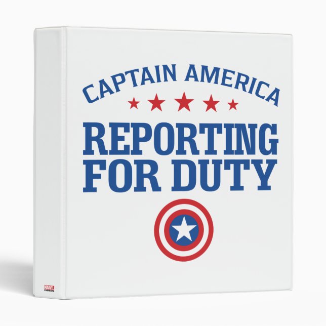 Captain America | Reporting For Duty Binder (Front/Spine)