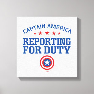Captain America   Reporting For Duty Canvas Print