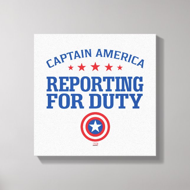 Captain America | Reporting For Duty Canvas Print (Front)