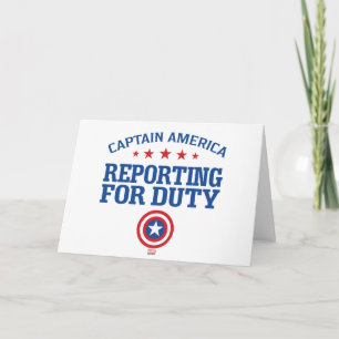 Captain America   Reporting For Duty Card