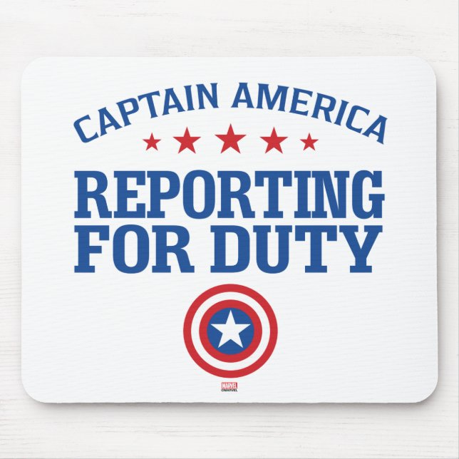 Captain America | Reporting For Duty Mouse Pad (Front)
