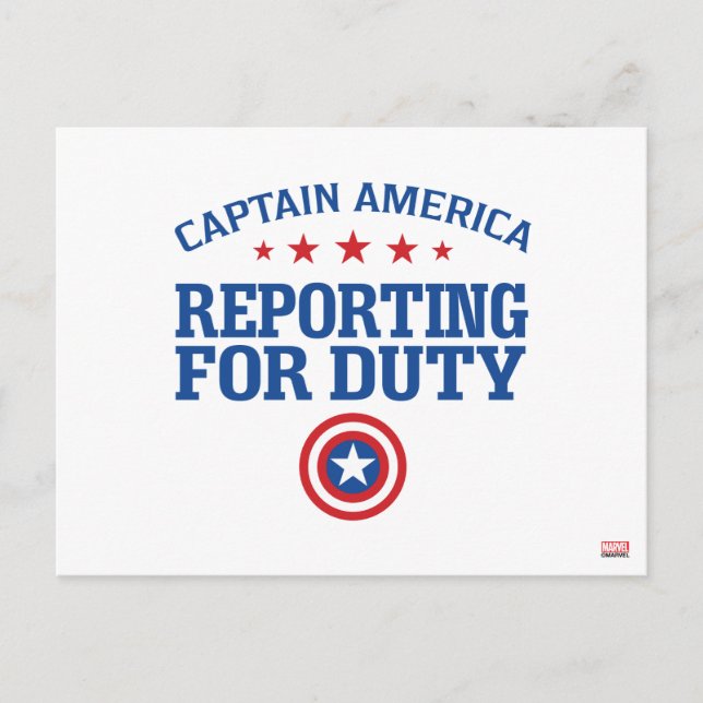 Captain America | Reporting For Duty Postcard (Front)