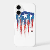 Captain America Retro Shield Paint Brush Strokes