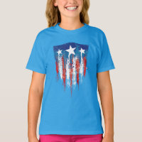 Captain America Retro Shield Paint Brush Strokes