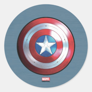 Captain America Shield Badge Classic Round Sticker