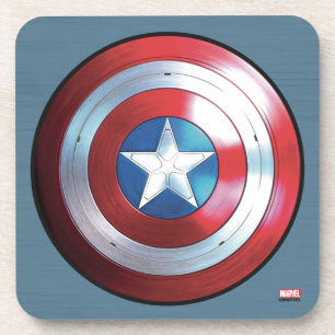 Captain America Shield Badge Coaster