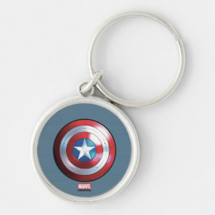 Captain America Shield Badge Keychain