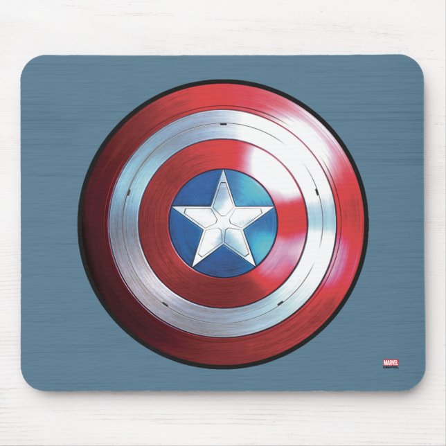 Captain America Shield Badge Mouse Pad (Front)