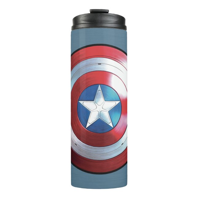 Captain America Shield Badge Thermal Tumbler (Front)