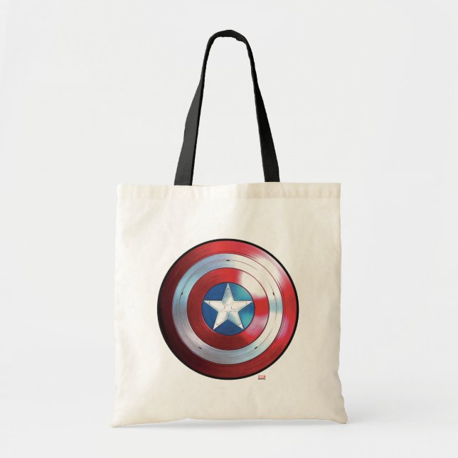 Captain America Shield Badge Tote Bag (Front)