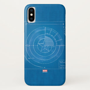 Captain America Shield Blueprint Case-Mate iPhone Case