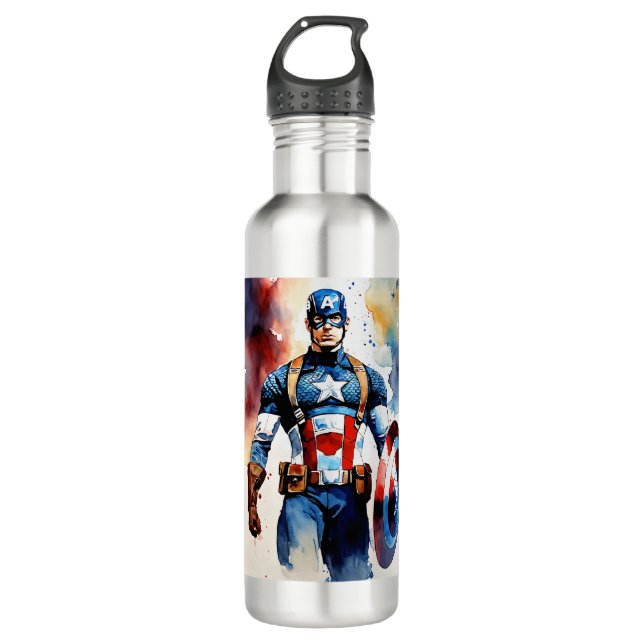 "Captain America Shield Bouteille d'eau - Héroïque (Devant)