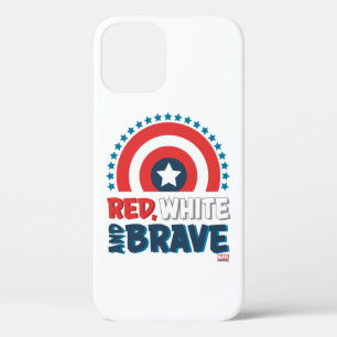 Captain America Shield "Red, White, & Brave" iPhone 12 Case