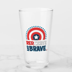 Captain America Shield "Red, White, & Brave" Glass
