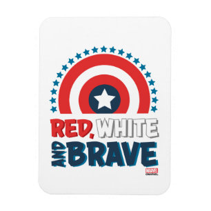 Captain America Shield "Red, White, & Brave" Magnet