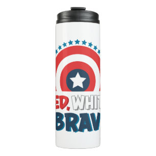 Captain America Shield "Red, White, & Brave" Thermal Tumbler