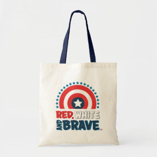 Captain America Shield "Red, White, & Brave" Tote Bag