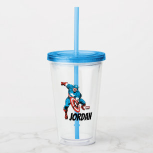 Captain America Shield Slam Acrylic Tumbler
