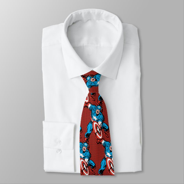 Captain America Shield Slam Tie (Tied)
