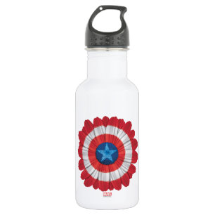 Captain America Shield Styled Daisy Flower 532 Ml Water Bottle
