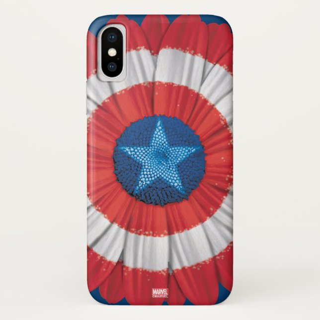 Captain America Shield Styled Daisy Flower Case-Mate iPhone Case (Back)