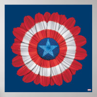 Captain America Shield Styled Daisy Flower