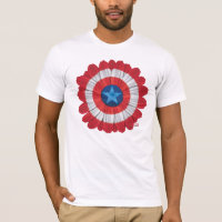 Captain America Shield Styled Daisy Flower