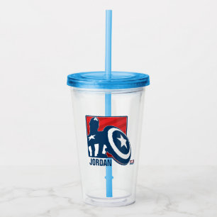 Captain America Silhouette Icon Acrylic Tumbler