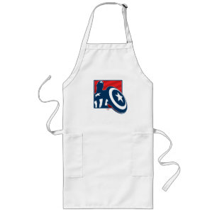 Captain America Silhouette Icon Long Apron