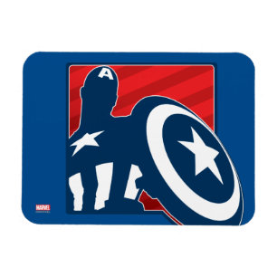 Captain America Silhouette Icon Magnet