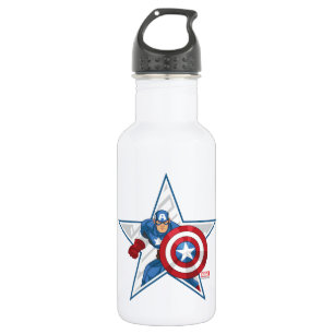 Captain America Star Graphic 532 Ml Water Bottle
