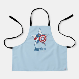 Captain America Star Graphic Apron