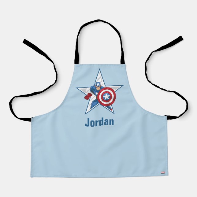 Captain America Star Graphic Apron (Front)
