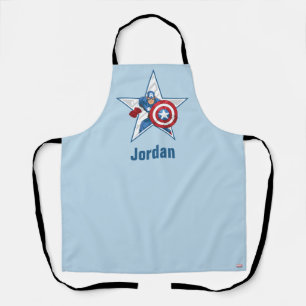 Captain America Star Graphic Apron