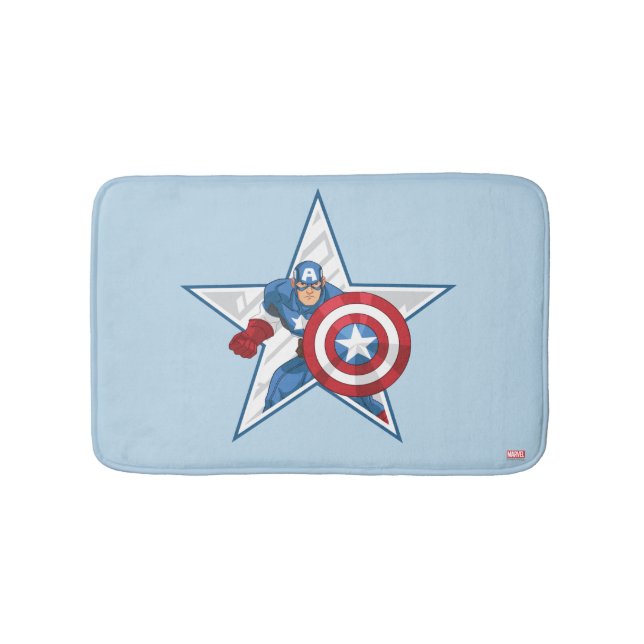 Captain America Star Graphic Bath Mat (Front)