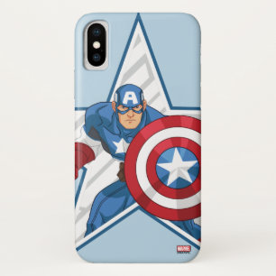 Captain America Star Graphic iPhone X Case