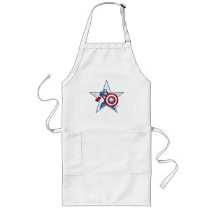 Captain America Star Graphic Long Apron