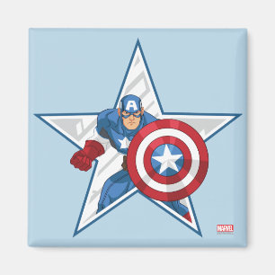 Captain America Star Graphic Magnet